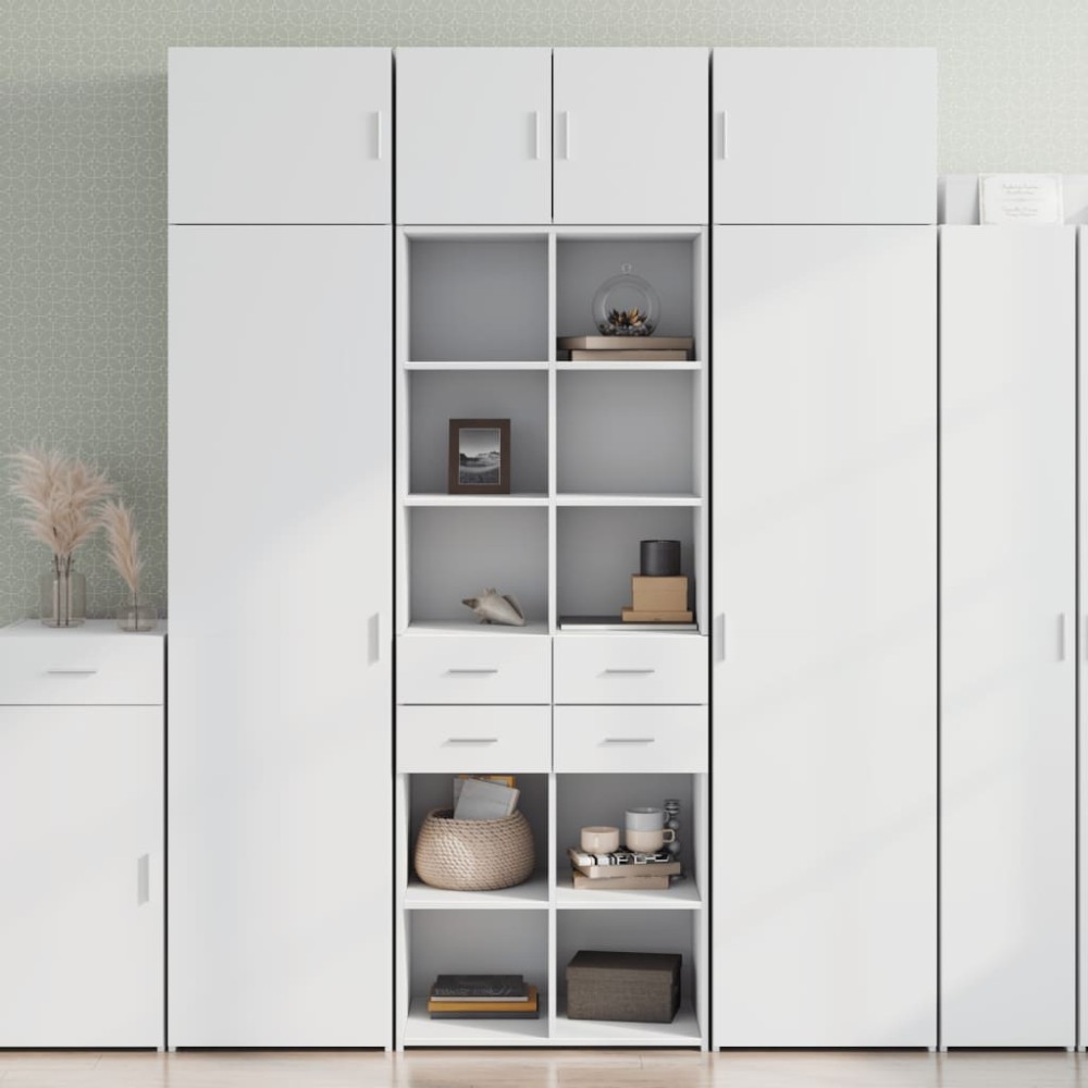 vidaXL Dulap înalt, alb, 70x42,5x185 cm, lemn prelucrat