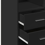 vidaXL Dulap înalt, negru, 70x42,5x185 cm, lemn prelucrat