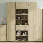 vidaXL Dulap înalt, stejar sonoma, 70x42,5x185 cm, lemn prelucrat
