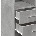 vidaXL Dulap înalt, gri beton, 70x42,5x185 cm, lemn prelucrat