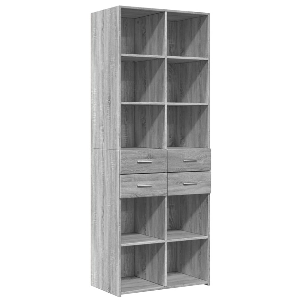 vidaXL Dulap înalt, gri sonoma, 70x42,5x185 cm, lemn prelucrat