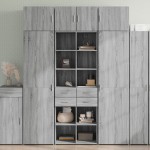 vidaXL Dulap înalt, gri sonoma, 70x42,5x185 cm, lemn prelucrat