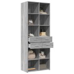vidaXL Dulap înalt, gri sonoma, 70x42,5x185 cm, lemn prelucrat