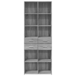 vidaXL Dulap înalt, gri sonoma, 70x42,5x185 cm, lemn prelucrat
