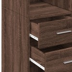 vidaXL Dulap înalt, stejar maro, 70x42,5x185 cm, lemn prelucrat