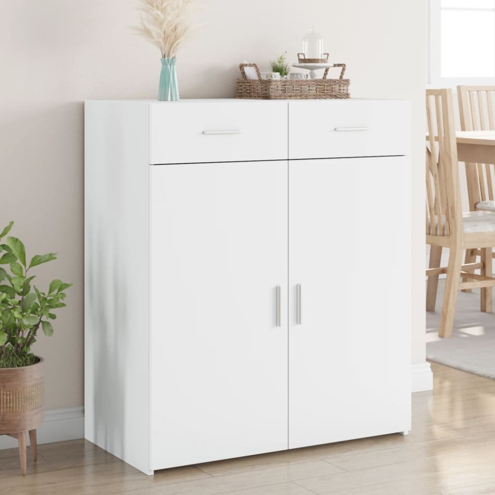 vidaXL Dulap, alb, 80x42,5x93 cm, lemn prelucrat