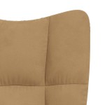 vidaXL Scaun balansoar, maro, catifea vidaXL Scaun balansoar, maro, catifea