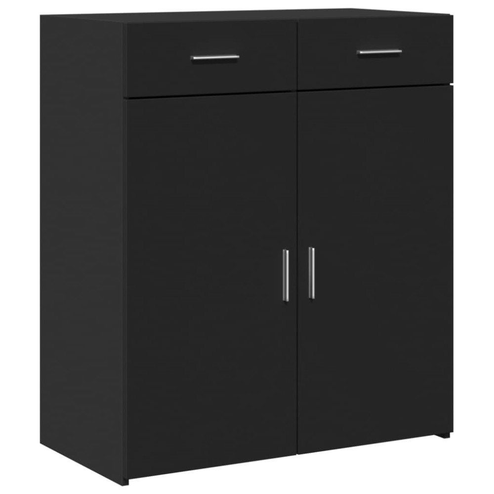vidaXL Dulap, negru, 80x42,5x93 cm, lemn prelucrat