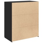 vidaXL Dulap, negru, 80x42,5x93 cm, lemn prelucrat