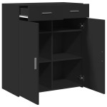 vidaXL Dulap, negru, 80x42,5x93 cm, lemn prelucrat