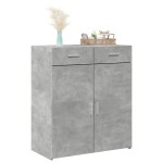 vidaXL Dulap, gri beton, 80x42,5x93 cm, lemn prelucrat vidaXL Dulap, gri beton, 80x42,5x93 cm, lemn prelucrat