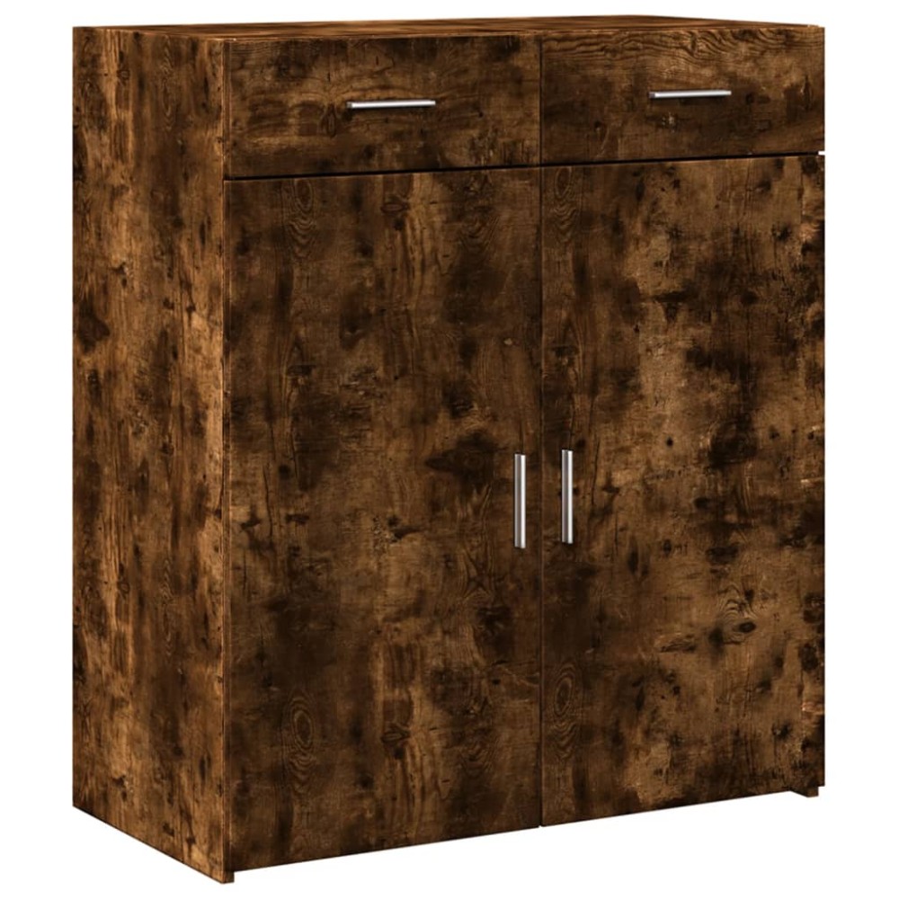 vidaXL Dulap, stejar fumuriu, 80x42,5x93 cm, lemn prelucrat