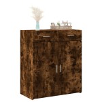 vidaXL Dulap, stejar fumuriu, 80x42,5x93 cm, lemn prelucrat