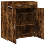 vidaXL Dulap, stejar fumuriu, 80x42,5x93 cm, lemn prelucrat