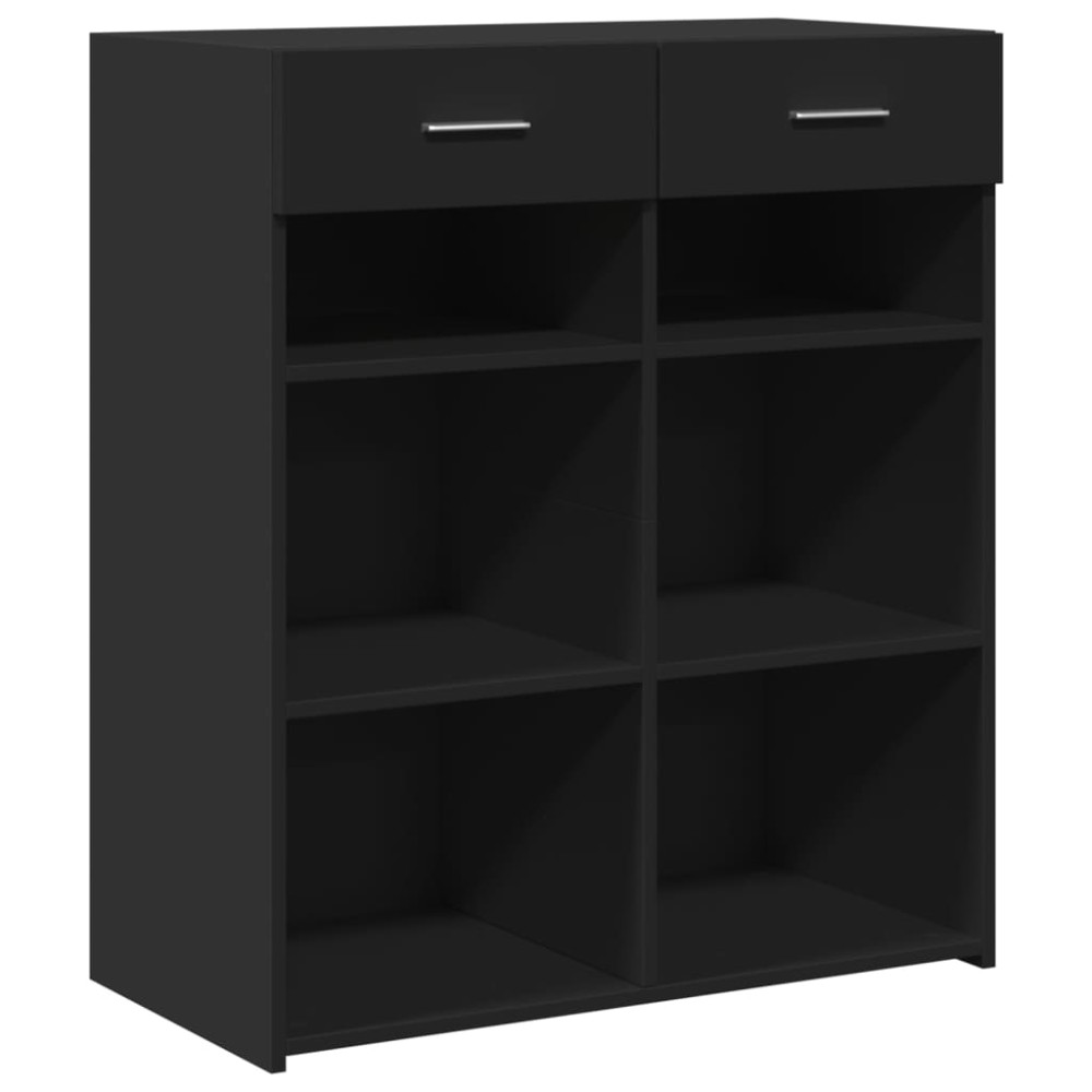 vidaXL Dulap, negru, 80x42,5x93 cm, lemn prelucrat