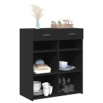 vidaXL Dulap, negru, 80x42,5x93 cm, lemn prelucrat