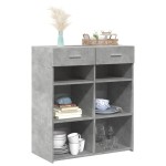 vidaXL Dulap, gri beton, 80x42,5x93 cm, lemn prelucrat vidaXL Dulap, gri beton, 80x42,5x93 cm, lemn prelucrat