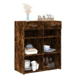 vidaXL Dulap, stejar fumuriu, 80x42,5x93 cm, lemn prelucrat