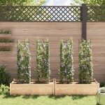 vidaXL Suport pentru roșii, 4 buc., 116 cm, oțel și PP