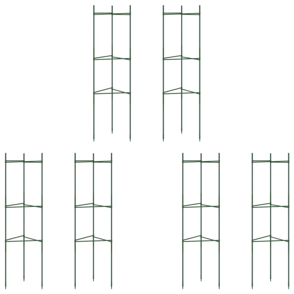 vidaXL Suport pentru roșii, 6 buc., 116 cm, oțel și PP