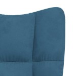 vidaXL Scaun balansoar, albastru, catifea vidaXL Scaun balansoar, albastru, catifea