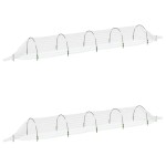 vidaXL Tuneluri din plasă, 2 buc., 1,5x5 m, fibră de sticlă și PP