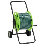 vidaXL Cărucior tambur furtun verde set racorduri furtun 0,75" 30m PVC