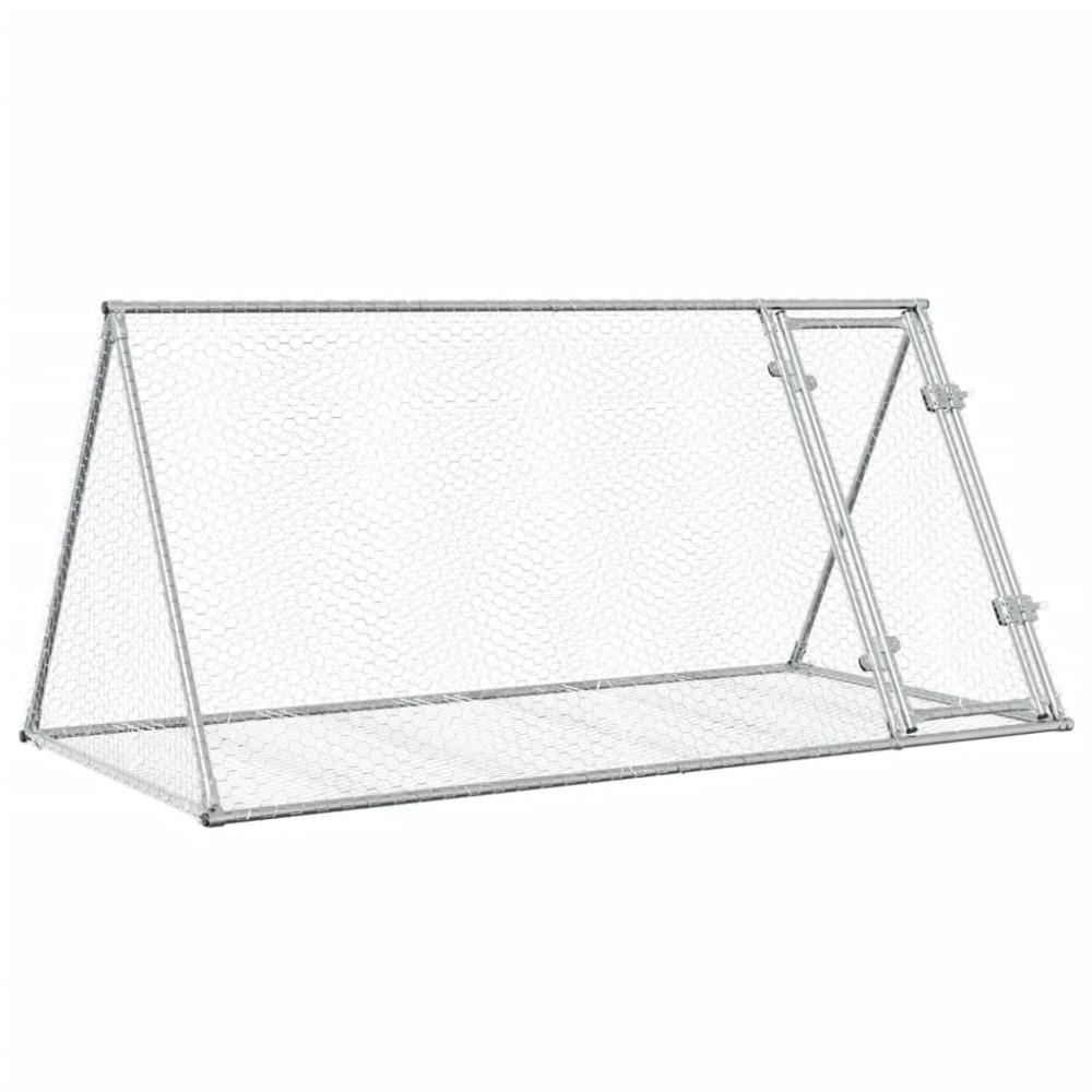 vidaXL Cușcă de iepuri, argintiu, 200x105x91 cm, oțel galvanizat