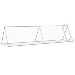 vidaXL Cușcă de iepuri, argintiu, 400x105x91 cm, oțel galvanizat vidaXL Cușcă de iepuri, argintiu, 400x105x91 cm, oțel galvanizat