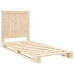 vidaXL Cadru de pat cu tăblie, 90x200 cm, lemn masiv de pin vidaXL Cadru de pat cu tăblie, 90x200 cm, lemn masiv de pin