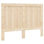 vidaXL Cadru de pat cu tăblie, gri, 140x200 cm, lemn masiv de pin vidaXL Cadru de pat cu tăblie, gri, 140x200 cm, lemn masiv de pin