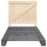 vidaXL Cadru de pat cu tăblie, gri, 100x200 cm, lemn masiv de pin vidaXL Cadru de pat cu tăblie, gri, 100x200 cm, lemn masiv de pin