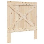 vidaXL Cadru de pat cu tăblie, gri, 90x200 cm, lemn masiv de pin vidaXL Cadru de pat cu tăblie, gri, 90x200 cm, lemn masiv de pin