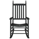 vidaXL Scaune balansoare, șezut curbat, 2 buc., negru, lemn masiv plop vidaXL Scaune balansoare, șezut curbat, 2 buc., negru, lemn masiv plop