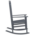 vidaXL Scaune balansoare, șezut curbat, 2 buc., gri, lemn masiv plop vidaXL Scaune balansoare, șezut curbat, 2 buc., gri, lemn masiv plop