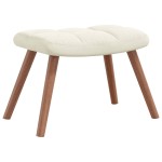 vidaXL Scaun balansoar cu taburet, alb crem, catifea vidaXL Scaun balansoar cu taburet, alb crem, catifea