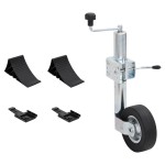 vidaXL Cric roată de remorcă 60 mm cu 1 clemă despicată/pene de roată vidaXL Cric roată de remorcă 60 mm cu 1 clemă despicată/pene de roată