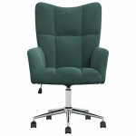 vidaXL Scaun de relaxare, verde închis, catifea vidaXL Scaun de relaxare, verde închis, catifea
