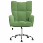 vidaXL Scaun de relaxare, verde deschis, catifea vidaXL Scaun de relaxare, verde deschis, catifea