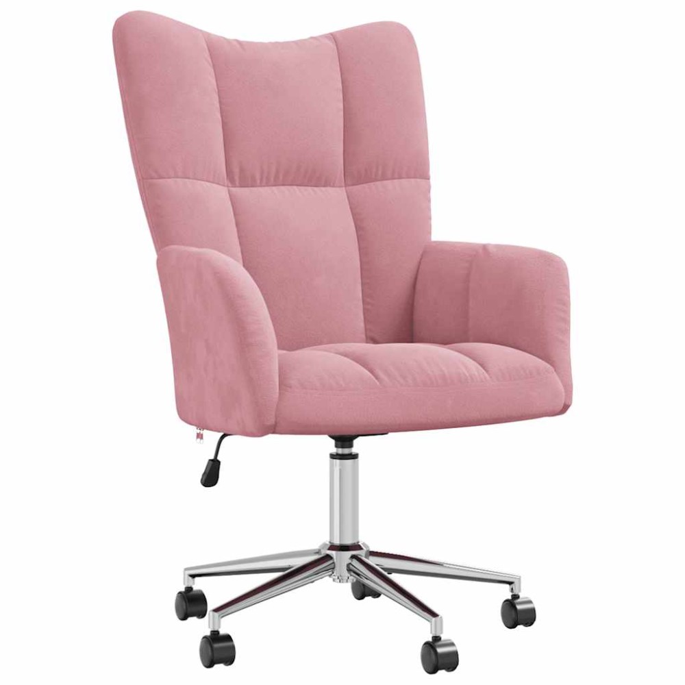 vidaXL Scaun de relaxare, roz, catifea