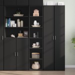 vidaXL Dulap înalt, negru, 40x41x185 cm, lemn prelucrat
