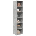 vidaXL Dulap înalt, gri beton, 40x41x185 cm, lemn prelucrat