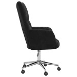 vidaXL Scaun de relaxare, negru, catifea