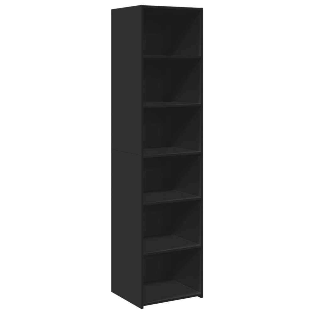 vidaXL Dulap înalt, negru, 45x41x185 cm, lemn prelucrat