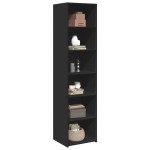 vidaXL Dulap înalt, negru, 45x41x185 cm, lemn prelucrat