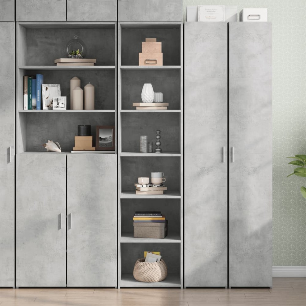 vidaXL Dulap înalt, gri beton, 45x41x185 cm, lemn prelucrat
