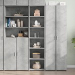 vidaXL Dulap înalt, gri beton, 45x41x185 cm, lemn prelucrat vidaXL Dulap înalt, gri beton, 45x41x185 cm, lemn prelucrat