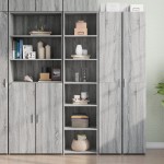 vidaXL Dulap înalt, gri sonoma, 45x41x185 cm, lemn prelucrat