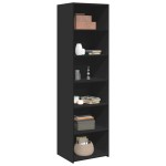 vidaXL Dulap înalt, negru, 50x41x185 cm, lemn prelucrat