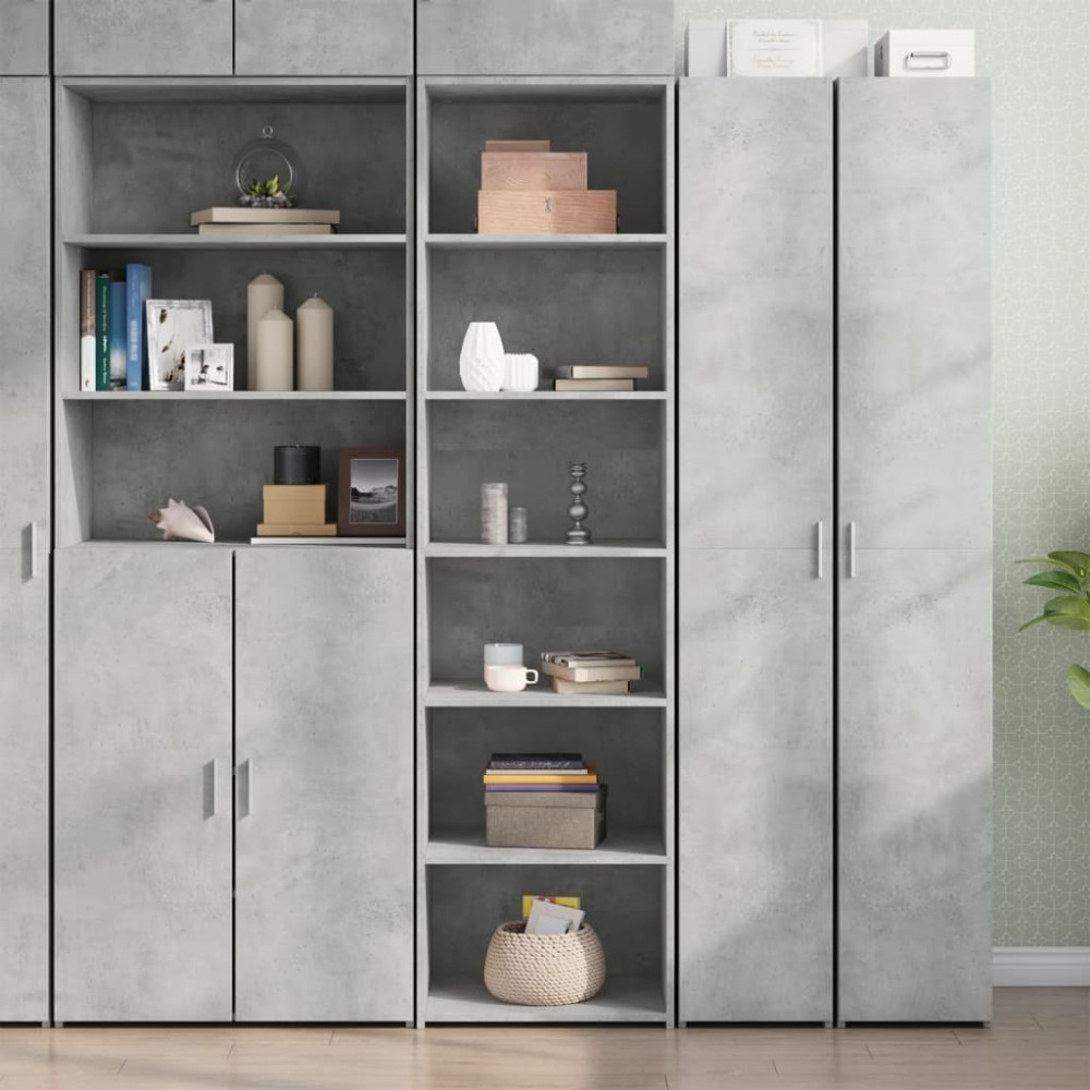 vidaXL Dulap înalt, gri beton, 50x41x185 cm, lemn prelucrat